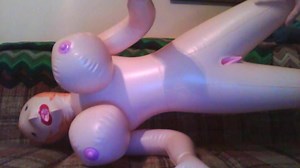 Manually inflating big love doll