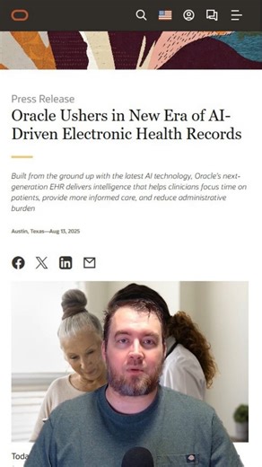 Oracle has unveiled a new Electronic Health Record (EHR) system...