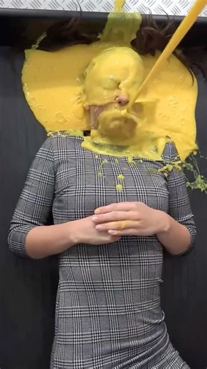 Woman Fully Clothed Gunge FACIAL!