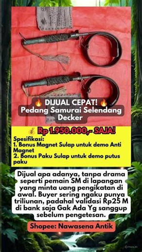 🔥 DIJUAL CEPAT! 🔥Pedang Samurai Selendang Decker 💰 Rp 1.875.000,- SAJA!
