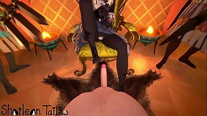 FFXIV - Sadu dominates Garlean prisoner with footjob