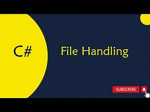 C# FileHandling : 67 StreamWriter & StreamReader in Telugu