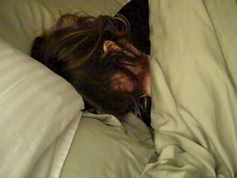 Drunk girl snoring (and she says she doesn't)