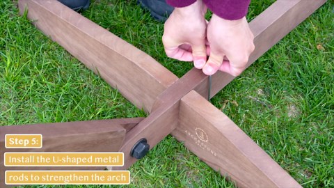 Arch&Stone Heptagonal Wedding Arch, Modular Wooden Wedding Arch, Heptagon, Square, Triangular, Octagon, Wood Backdrop Stand for Weddings, Birthdays