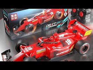 1:18 RC F1 Ferrari Spray Drift Car 🚗 Unboxing And Testing Video @king 👑 of the toys
