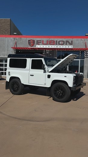 1986 Defender 90 build all in house here at Fusion Motor Co 😎 #defender110 #supercharged #V8 #landroverdefender #defender #defenderpickup #defendertruck #carbonfiber #widebody #carporn #carslovers #carshow #carsforsale #lt1 | Fusion Motor Company