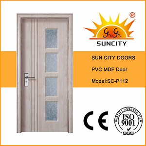 [Hot Item] Factory Toilet PVC Wooden Temple Bathroom Teak Veneer Doors
