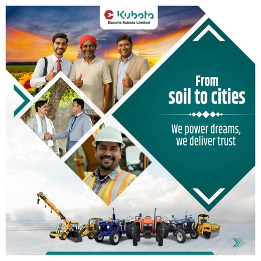 In a world where efficiency, sustainability, and precision define success — advanced machinery isn’t a choice, it’s a necessity.﻿ From empowering farmers with high-performance tractors to supporting infrastructure growth through reliable construction equipment, and from ensuring seamless operations with robust engines to delivering quality through genuine parts and lubricants — we are committed to building a stronger, more productive future.﻿ Escorts Kubota Limited offers integrated 360° solutio