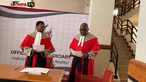 INAUGURATION: The Supreme Court of Namibia also hosted the swearing-in ceremony for the Honourable Justice Hosea Angula as a Judge of the Supreme Court. The oath of office was administered by Chief Justice Peter Shivute. (Video: Chelva Wells) NAMPA | Namibia Press Agency