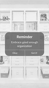 18K views · 315 reactions | No matter what your organizing style is, practicing doing it shitty relieves the pressure and allows you to embrace good enough! #organize #clutterbug | ClutterBug | Facebook