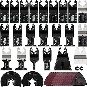 Oscillating Saw Blades, 41PCS Multitool Quick Release Blades for Wood Plastics Metal, Oscillating Tool Blades Compatible with Dewalt Rockwell Milwaukee Porter Cable Bosch Craftsman Dremel Fein