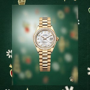 2K views · 30 reactions | Celebrating precious moments. The ROLEX Lady-Datejust in 18 ct yellow gold, 28 mm case, white mother-of-pearl set with diamonds dial a President bracelet. Prestige and elegance. #Rolex #LadyDatejust #OfficialRolexRetailer #LucerneLuxe #LucernePH | Lucerne | Facebook