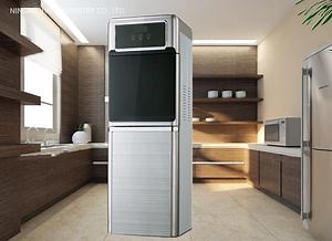 [Hot Item] Metal Side Panel Glass Doors Hot and Cold Water Dispenser