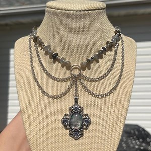 Labradorite Crystal Necklace | Witchy Necklace - Etsy