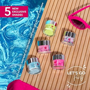 Let's Go Party • AVAILABLE NOW! Dip into the hottest new release of Summer! ☀️ What's inside: D867 Pink Convertible 💗🚗 D868 Dream Life ☁️🏡 D869 Bring Your Blades 🛼 D870 Beach Ball Toss 🏐 D871 Mali-Blu 🏝💙 Pricing: $44 USD | $55 CAD | €38.50 | £33.88 INTERNATIONAL SHIP DATE: All CA orders that include a Let’s Go Party Set will ship on or after 7/14. All EU orders that include a Let’s Go Party Set will ship on or after 7/19 https://www.revelnail.com/collections/exclusive-offers | Revel Nail