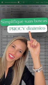 🔎 PROCV dinâmico no Excel! #excel #logística #administração | Professora Aline Elias