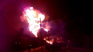Raw Video of Quebec Train Explosion