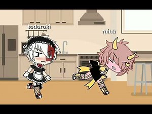 todoroki wears a maid outfit (bakutodo)🧡🤍❤