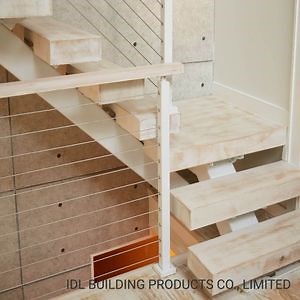 [Hot Item] Mono Stringer Wooden Tread Staircase for House Project Modern Steel Straight Steel Mono Stringer Staircase