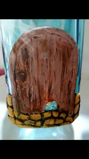 Está terminada botella, arcilla secado al aire #artesania #Botellas decoradas , #arcilla secado al aire | Marijose Martinmarti