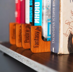 Bookshelf Dividers by Grade, Bookshelf Genre Labels Signs, Book Seperator Wooden, Bookshelf Tabs, Home Library Divider, Book Organization - Etsy
