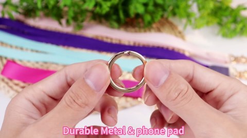 Lanyard Set with ID Badge Holder,Cute Leather Keychain Wristlet Cell Phone Strap for Women,Teacher Neck Lanyard for Keys Wallet,with Key Ring,Metal Phone Tether Tab (Rose Red)