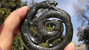 Mysterious Hongshan Culture Unicorn Pixiu Dragon Beast Hollow Carved Magnet Meteorite Black Jade Pendant Collection Weakly Magnetic Stone - Etsy Canada