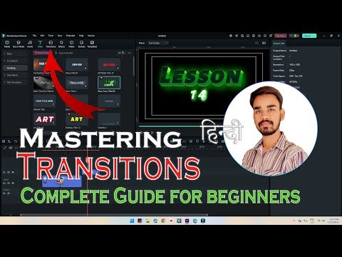 Lesson- 14 | Mastering Transitions in Filmora 14: Complete Guide for Beginners
