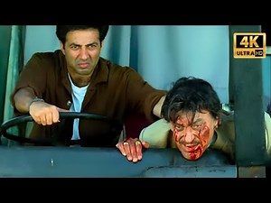 सनी देओल से दुश्मनी पड़ी महंगी : Salaakhen | Sunny Deol, Amrish Puri, Raveena Tandon | Action Scene