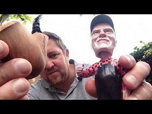 Erik Nording freehand signature pipe and stand