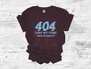 Fehler 404 keine Süßigkeit gefunden T-Shirt: Glitch Halloween Tee - Etsy.de