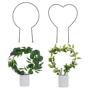 [Hot Item] Round Heart-Shaped Garden Trellis for Climbing Plant Flower Rack Potted Plant Vines Climbing Support Frame Garden Decor
