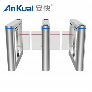 China Manufacturer Smart Access Control System Electric Swing Barrier Transparent Swing Gate for Lobby