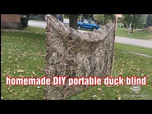 building homemade DIY portable duck blind