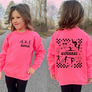 Personalized Retro Gymnastics Sweatshirt, Custom Girls Gymnast Sweatshirt, Gift for Gymnast, Youth & Adult Sizes - Etsy