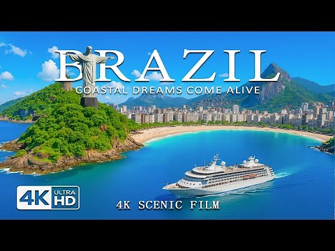 [4K] Brazil 2025 – Tropical Beaches & Iconic Aerial Landscapes with Deep House Chill | Azure Escape