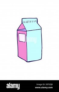 bobbing motion animation of cartoon milk carton design Stock Video Footage - Alamy