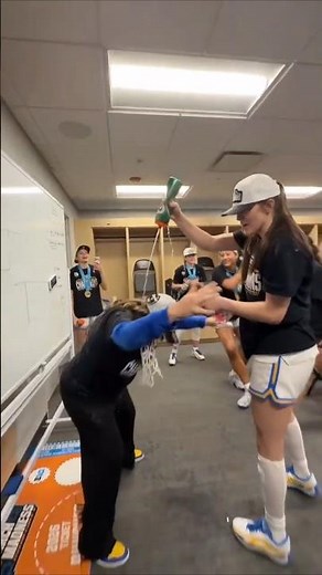 😂🥳 Locker Room Celebration after UCLA Bruins win B1G Tournament Title | Women's College Basketball
