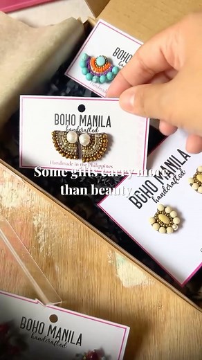 Some gifts go beyond beauty—they hold meaning, memory, and love. ✨ Wear your story. Or gift one. 💛 #BohoMNL #WearYourStory #FilipinoCraftsmanship #HandmadeWithLove | Boho Manila