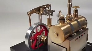 Full Metal Beam Steam Engine, Retrol SE-01Stationary Steam Engine Model Kit That Works, Mini Engines Model with Horizontal Boiler Kit for Adult (84PCS)