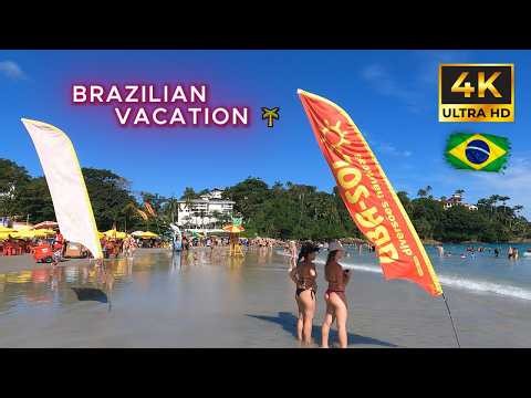🌞 🇧🇷 Tenório Beach 🌊 A Beautiful Day in Brazil's Hidden Paradise 🌴😍 | 4K HDR 60FPS Walking Tour 🔥