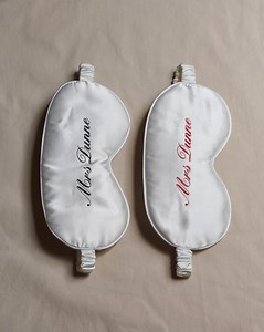 Personalised Ivory Satin Sleep Mask - Etsy