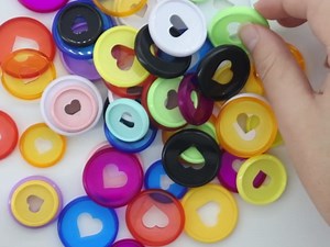 100pcs Planner Expander Discs 0.94Inch Book Binding Disc For Discbound Notebook Accessories Heart Binder Rings(Candy Mixed,0.94inch/24 mm)