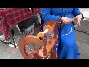Hand Spinning Wool Medieval Fair Perth Perthshire Scotland