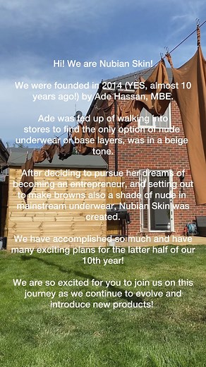 Hi! We are Nubian Skin! We were founded in 2014 (YES, almost 10...
