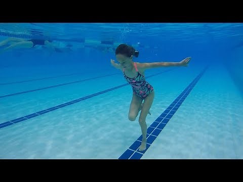 Carla Underwater Walking and playing underwater
