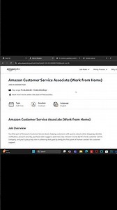Amazon Customer support Remote job