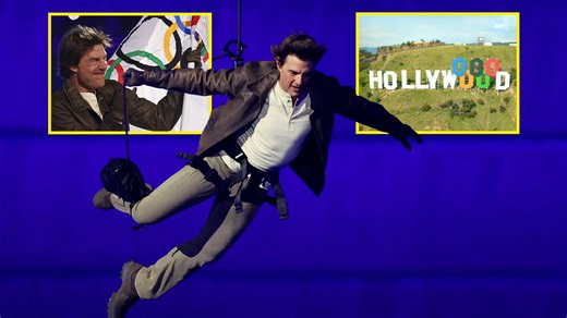 Tom Cruise pulls off Mission Impossible-style stunt at Olympic closing ceremony to pass flag to Los Angeles ahead of 2028 Games