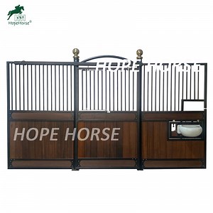 [Hot Item] HDG Anti Cribbing Design Horse Front Panel Outdoor Horse Stable Equipment with Swing Door