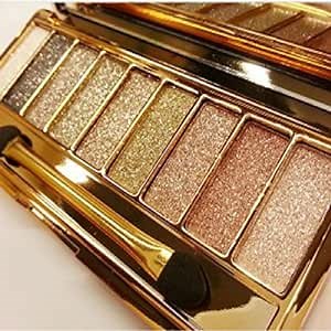Sparkle Eyeshadow Palette&9 Colors Shimmer Makeup Palette & Cosmetic Brush Set &Gold Glitter, Highly Shining Pigmented Diamond &9 Color Eyeshadow 6# (1pc)